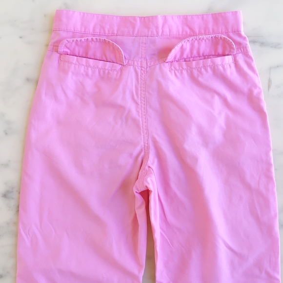 Cotton Nylon Pant w/Multicolor Crystals/Embroidered Flowers & Back Leg Opening. - Picture 6 of 8